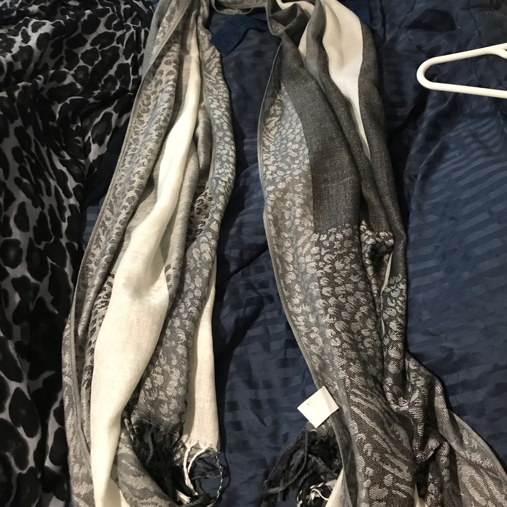 Color block, animal print scarf